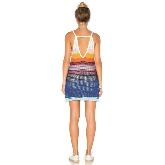 New! FREE PEOPLE Striped Sleeveless Boho Tunic Tank Top V-Back Airy - Picture 6 of 9